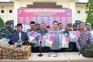 4 Orang Tersangka Diamankan dan Narkotika Senilai 3,65 Miliar Dimusnahkan