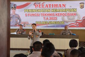 Apel Pengecekan Ranmor dan Perlengkapan Bhabinkamtibmas, Ini Penekanan Kapolres Simeulue