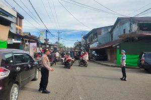 Jajaran Polres Simeulue Laksanakan Pengamanan Shalat Ied di Masjid  Attaqwa Muhammadiyah Sinabang