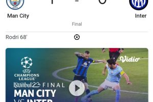 Highlight  Final Manchester City Vs Intermilan, Tonton Disini
