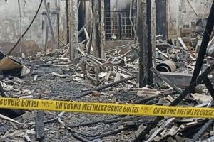 Penampakan Rumah Terbakar Menewaskan Satu Keluarga