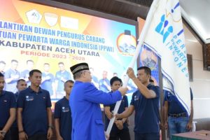 Ini Penyampaian Wilson Lalengke dan Harapan PJ Bupati, Saat Pelantikan DPC PPWI Aceh Utara Periode 2023 – 2028