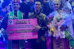 Firman dan Sabina Dinobatkan Menjadi Duta Wisata Lhokseumawe 2023