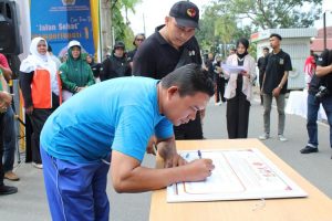 Panwaslih Kota Lhokseumawe Deklarasikan Pemilu Damai di Ahad Festival