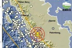 Gempa Bumi Guncang Lebong-Bengkulu dengan Kekuatan 3,3 Magnitudo