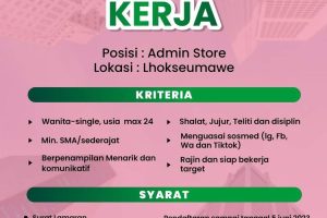 Lowongan Kerja Bulan Juni 2023 di Lhokseumawe