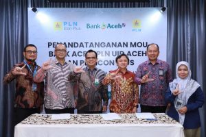 Optimalkan Layanan Pelanggan, Bank Aceh dan PLN Icon Plus Teken MoU
