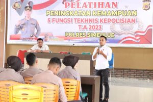 Personel Polres Simeulue Ikuti Pelatihan Kemampuan 5 Fungsi Tekhnis Kepolisian Ta.2023