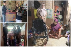 Sabaryani, Bantu Dua Kursi Roda Untuk Warga Lumpuh Layu Di Baktiya