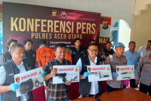Miliki Senjata Api Ilegal Dua Warga Aceh Utara Di Tangkap Polisi