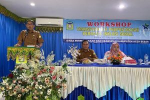 Asisten Administrasi Umum Sekdakab Aceh Besar Buka Workshop Transformasi Perpustakaan Berbasis Inklusi Sosial