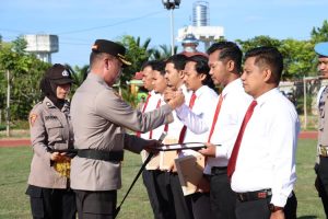 20 Personel Polres Aceh Utara Terima Penghargaan Kapolres Karena Berhasil Ungkap Kasus 12 Kg Sabu dan Senpi