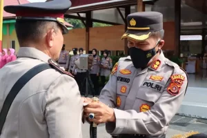 Kapolres Simeulue Pimpin Upacara Sertijab Pejabat Polres Simeulue