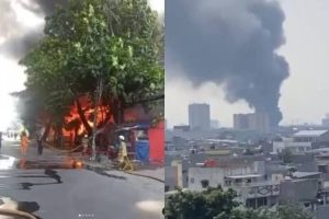 Pabrik Cat Terbakar di Jakarta Utara, 120 Personel Gabungan Dikerahkan untuk Padamkan Api