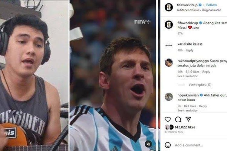Lagu Aldi Taher Why Mr. Messi Why Dipakai Akun Resmi FIFA World Cup