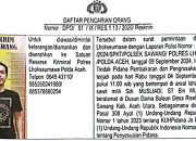 Darbahani Alias Bahani Diburu Polisi Kasus Pembakaran 4 Hektare Kebun Sawit di Aceh Utara