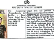 Darbahani Alias Bahani Diburu Polisi Kasus Pembakaran 4 Hektare Kebun Sawit di Aceh Utara